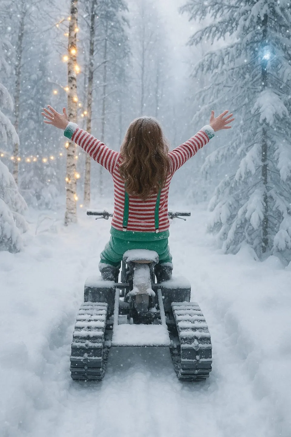 Rennes mécaniques pour enfants à Santa Forest en Laponie